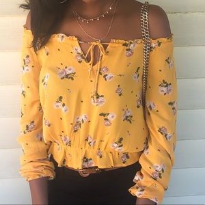 Off the shoulder floral top